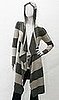 Jamison Rollins Stripe Wrap Hooded Sweater in Pepper 