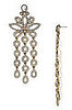 Betsey Johnson Czech Stone Chandelier Earrings