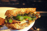 Tofu and Chinese Broccoli Sandwich