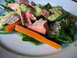 Poached Salmon With Curried Yogurt Sauce