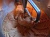 Mixing the wet.