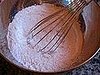 Whisking the dry.