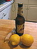 Ginger, pilsner-style beer, and lemons