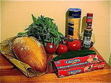 Tuna With Tomatoes, Cucumbers, Capers, and Bread