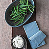 Green Bean Crudités With Creamy Sage Dip