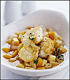 Halibut and Fall Harvest Sauté