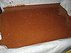 My best brownie pan was being used for something else. Thus, I lined my older one with parchment paper and made the brownies in 