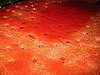 The jello took a couple of minutes to seep into the cake. 