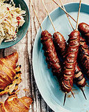 Hot Dogs on Grilled Croissants