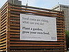 Upon entering, there is a sign that describes the motto of the garden. 