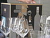 Empty glasses await wine. 