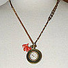 Lulu Frost Brass Victorian Clock Charm Necklace
