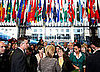 New Secretary of State Hillary Clinton gets big cheers during first day on the job.