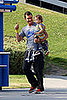 Gavin and Kingston Rossdale enjoyed some one–on–one time at the La Brea Tar Pits in LA. 
