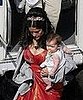 Salma and Valentina on set.