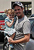 Kevin Dillon and daughter Ava out grabbing some items.