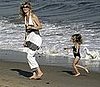 Laura Dern and Jaya Run Along the Beach