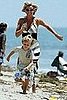 Jenny McCarthy and Evan Run in the Malibu Sands