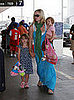 Jennie Garth and Girls at LAX