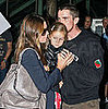 The Bale Family Gives Smooches at LAX