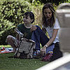 Calista and Liam Snack in the Park