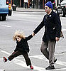 Wild James Pulls Daddy Matthew Along For a Stroll
