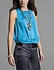 Sleeveless Satin Top $39.50, Express