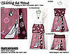 Bringing Up Dolly (Sample - Wild Rose) Created from 2 vintage t-shirts and hand-painted as shown.