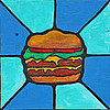 Say Cheese: 16"W x 16"H. Acrylic on plywood.