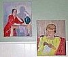 2 potraits in oil by Helen O'Brien Cerrato, my husband's mother.