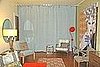Living Room: View 2. Rug, drapery and art by your truly