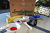 Supplies for your cardboard airplane costume.