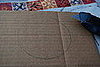 Using a spare piece of cardboard, cut a small circle (about six inches in diameter).