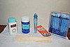 Materials for creating the menorah.