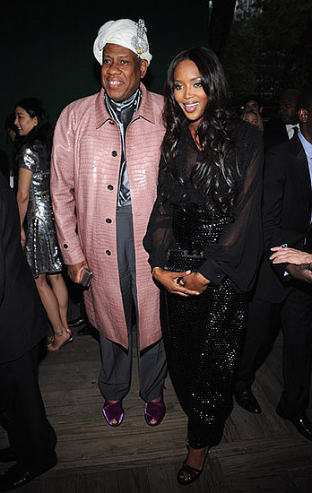 Andre Leon Talley and Naomi Campbell in Fall 2008 YSL.