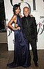 Chanel Iman in Carolina Herrera and Calvin Klein menswear designer Italo Zucchelli.