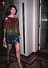 Dec. 1990: Rocking the sequined minidress at a screening. 