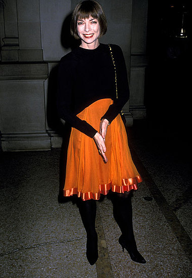 Dec. 1988: Shortly after her appointment as Vogue editor in July 1988, at the Costume Institute Gala.