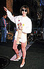 Apr. 1993: No couture or beige mules here — only a sweatshirt, leggings, and white flats for a Pediatric AIDS Foundation benefit