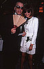 Sept. 1991: Fanning the flames with long-time friend Karl Lagerfeld.