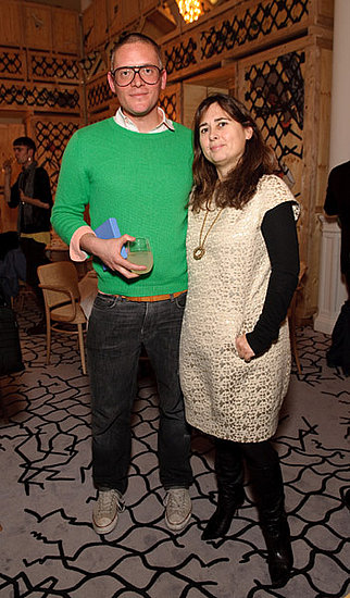 Giles Deacon and <i>British Vogue</i>'s Alexandra Shulman.