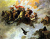 The Einherar - the honoured dead who battle and die at Odin's hall, Valhalla, each day and are resurrected at night to go feasti