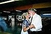 Jerry, my brother, kissing his Bride, Billie... somewhere in 2001.  Aug? maybe.