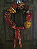 the fall wreath I made for the front door