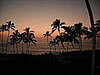 View of sunset from our hotel balcony.