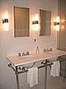 This is a picture of our Thassos White Marble vanity - it actually sparkles just like snow in the sun. 
