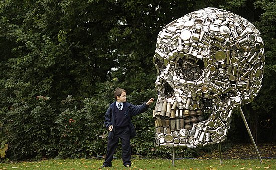 Guess What This Giant Skull Is Made Of?