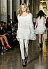 Super soft ivory sweater and leather ivory pants