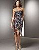 Nicole Miller Printed Strapless Dress