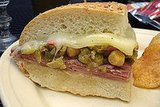 Hot Muffuletta Sandwich